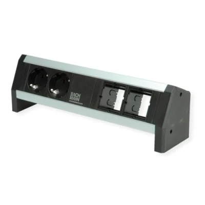 Afbeelding van BACHMANN DESK 2x geaard stopcontact, ABD GST18
