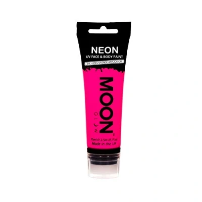 Afbeelding van Moon Glow Supersize Neon UV gezichts en lichaamsverf met sponsapplicator, felroze, 75 ml