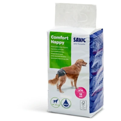 Afbeelding van Savic Comfort Nappy Hondenluier Zwart Hondenzindelijkstraining 4 Taille 40 48 Cm