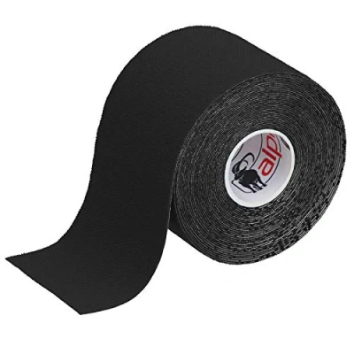 Afbeelding van ALPIDEX Kinesiologie Tape 1/3/ 6/12 rollen Veel kleuren 5 m x cm Toepassingsfolder Elastisch Waterdicht Huidvriendelijk Fysio Spier Set, Kleur:Zwart, Aantal stuks:1 rol