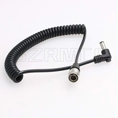 Afbeelding van SZRMCC DC 5.5X 2.5mm naar Hirose 4 pin Mannelijke Gerolde Voedingskabel voor Geluidsapparaten 688 644 633, Recorder Zoom F4 F8 (opgerolde Kabel)