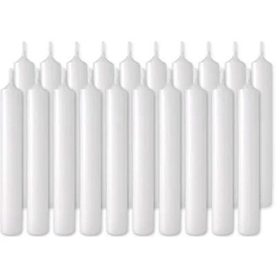 Afbeelding van BRUBAKER Set van 20 witte verjaardagskaarsen, 9,5 cm, kleine spitse kaarsen voor verjaardag, magie, rituelen of feestdecoratie, decoratieve met een diameter 1,25 staafkaarsen