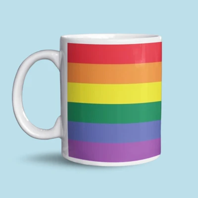 Afbeelding van NietMokken.nl Regenboog mok LGBTQ+ Pride beker Kleurrijke koffiemok Dubbelzijdig bedrukt Vaatwasserbestendig Leuk als cadeau Keramische tas 325ml