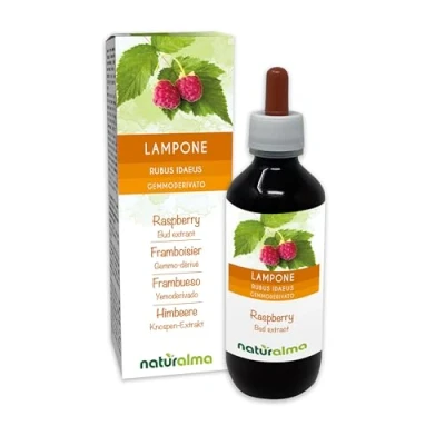 Afbeelding van Framboos (Rubus idaeus) Alcoholvrij extract van verse knoppen Naturalma Vloeibaar druppels 100 ml Voedingssupplement Veganistisch