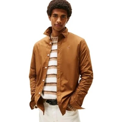 Afbeelding van TOMMY JEANS Heren TJM origineel stretch shirt DM0DM04405, bruin, L, Bruin (ecannoot), L