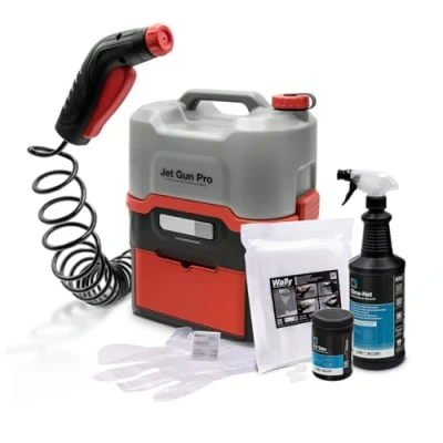 Afbeelding van ERRECOM Cleaning Kit for Air Conditioners: JET GUN PRO+ Portable High Pressure Cleaner, Clima Net 1L Cleaner Indoor/Outdoor Units, A/C Tabs Conditioners, Wally Cover, Gloves