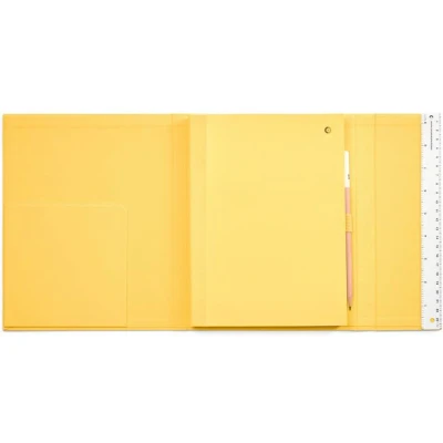 Afbeelding van Copenhagen Design Notitieboek Gelinieerd met Potlood Yellow 012 C Papier Geel