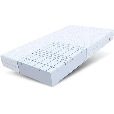 Afbeelding van FDM Pearl matras 160x200 cm koudschuim hoogte 20 hardheidsgraad H4 7 ligzones Oeko Tex geschikt voor mensen met een allergie tijk wasbaar HR schuim