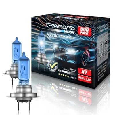 Afbeelding van H7 12V 55W Diamond Vision 8500k Xenon Look Autolamp Lamp Dimlicht Grootlicht Whitevision Wit Licht Ultra Life Halogeen Lampen Cool Blue Blauw Xtreme PX26D