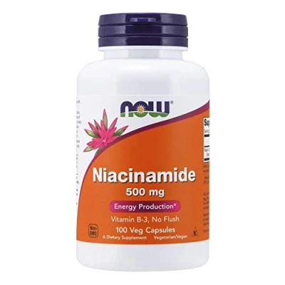 Afbeelding van Now Foods Niacinamide 500mg 100v ules
