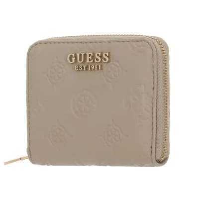 Afbeelding van GUESS Jena SLG Zip Around Portemonnee Wallet S Taupe Logo