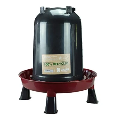Afbeelding van Pluimveedrinkbak, kippendrinkbak, kwarteldrinkbak met voeten, van gerecycled materiaal bajonetsluiting en ophanging, 1,5 l tot 10 l, Made in Europe