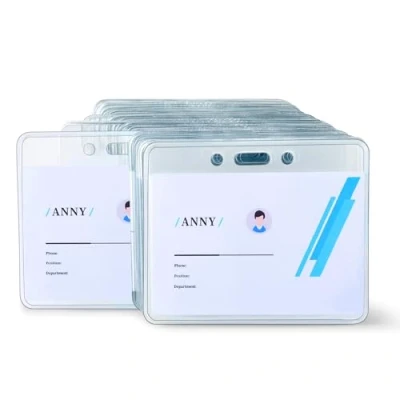 Afbeelding van Amazon Basics Identiteitskaarthouder, horizontaal, transparant, 50 stuks