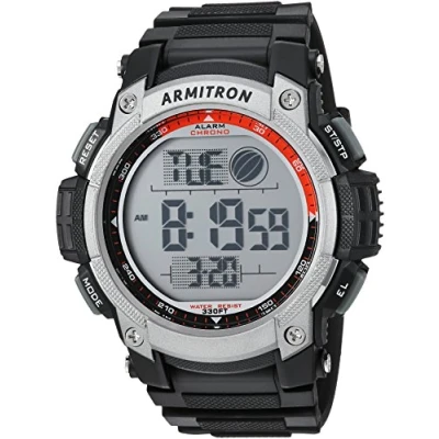 Afbeelding van Armitron Sport digitaal chronograaf herenhorloge met harsband, 40/8252BLK