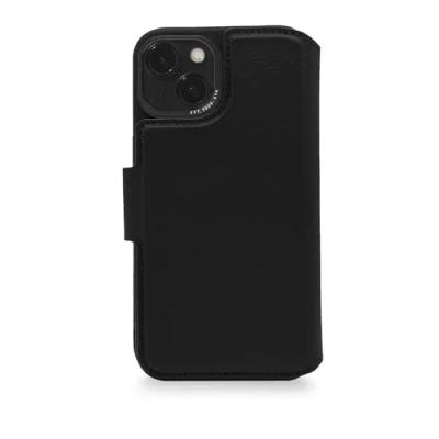 Afbeelding van DECODED Modu Wallet Case iPhone 14 Pro Max Afneembaar Hoesje met Pasjeshouder Hoogwaardig Europees Leer Magnetische Technologie van Apple Zwart