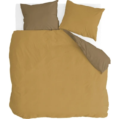 Afbeelding van Dekbedovertrek Byrklund Side Way Geel Mosterd Katoen 240 x 200 / 220 cm Lits Jumeaux