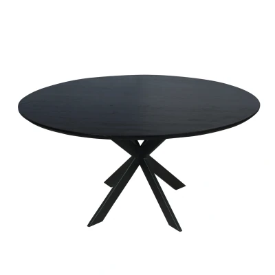 Afbeelding van Starfurn Ferris eettafel rond ø150 cm zwart Hout