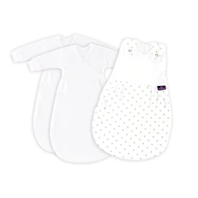 Afbeelding van Träumeland S0101455 babyslaapzak LIEBMICH 3 delige set sterretjes grijs, maat 68/74, meerkleurig