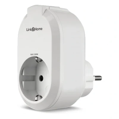 Afbeelding van REV Link2Home smart socket, draadloos stopcontact, timer, home, iOS, Android, Alexa, Google Assistant, wit