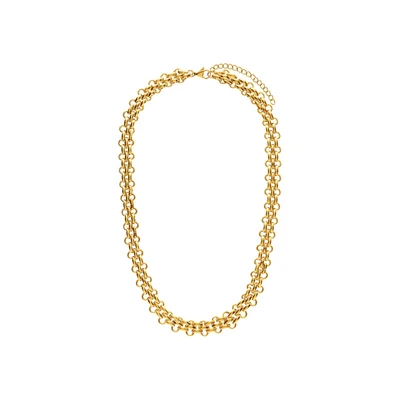 Afbeelding van Lucardi Statement Ketting goldcoloured, Dames, Maat: One Size, Gold/coloured