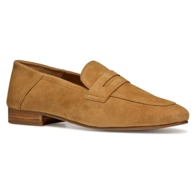 Afbeelding van Geox Mantinea Instappers, Dames, Maat: 39.5, Cognac Veloursleer