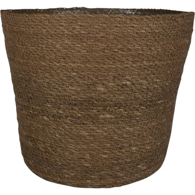 Afbeelding van Ter Steege Plantenmand zeegras rotan bruin 30 x 26 cm