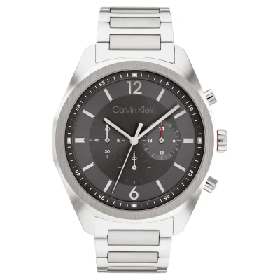 Afbeelding van Calvin Klein Chronograaf, Heren, Maat: One Size, Silver/grey