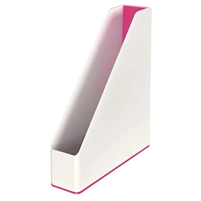 Afbeelding van Leitz WOW Tijdschriftencassette Lectuurbak Roze/Wit