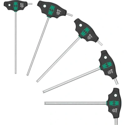 Afbeelding van Wera 454/5 HF SHK set 1 schroevendraaierset T greep schroevendraaier Hex Plus met vasthoudfunctie, 5 delig 05136070001