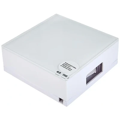 Afbeelding van UNITEC Twee klank gong Luna, glasplaat, vast bedraad, 83 dB, 8 tot 12 V wisselstroom of 9V blokkade, wit
