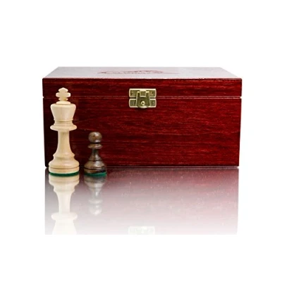 Afbeelding van Master of Chess Houten Schaakstukken voor Toernooien Handgemaakte Staunton NO.5 in Elegante Doos 90 mm Koning Hoogte