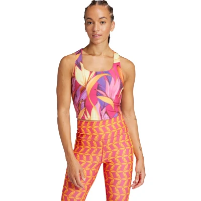 Afbeelding van adidas Performance FARM Top, Dames, Maat: Large, Bold pink/spring yellow/lucid fuchsia