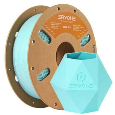 Afbeelding van Eryone PLA 3D printerfilament, mat, 1,75 mm, maatnauwkeurigheid +/ 0,03 1 kg, spoel, mat muntgroen