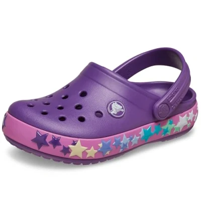 Afbeelding van Crocs Unisex Kid&#039;s Crocband Lights Clog T, Amethist, 4 UK Child