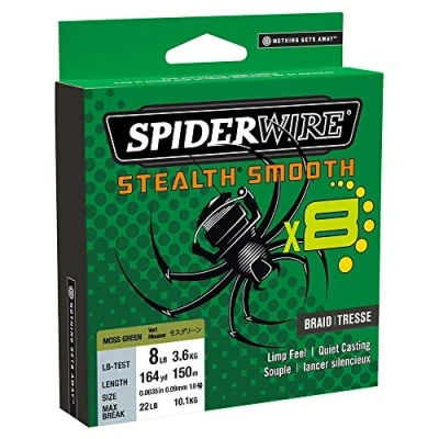 Afbeelding van Spiderwire Stealth Smooth 8 New 2020, Blue Camo, voudig gevlochten snoer met microcoating, 150 m, 0,06 mm 0,39 mm, 5,4 kg 46,3 (150, 0,29 26,4 kg)