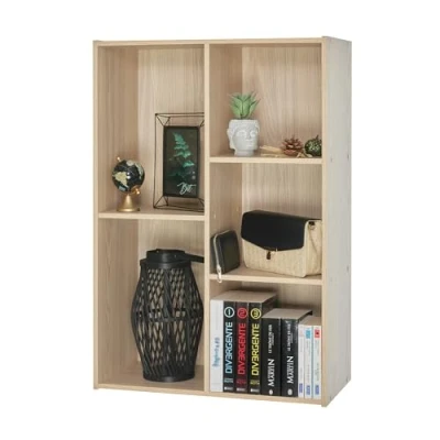 Afbeelding van Iris Ohyama, Houten plank / opbergkubus boekenkast opbergkast, Modulair, Design, kantoor, woonkamer, slaapkamer Basic Storage Shelf CX 23C LichtBruin