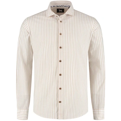 Afbeelding van Gents Blumfontain balkstreep beige Maat 3XL