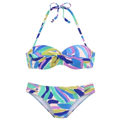 Afbeelding van s.Oliver Bikini, Dames, Maat: 36xB, Blau grün