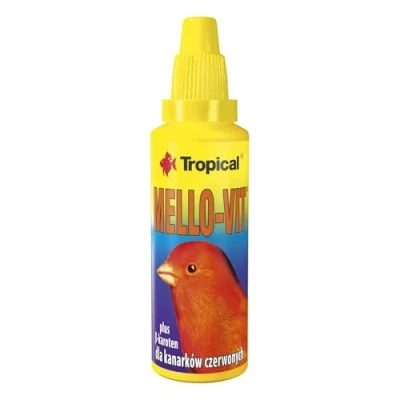 Afbeelding van Mello Vit 30 ml Speciale Micro element Toevoeging aan het Voer voor Rode Kanaries, Gestabiliseerd, met Essentieel en Goed Opneembaar Calcium, Magnesium ß caroteen