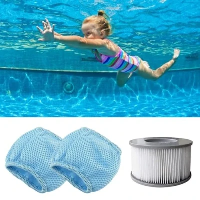 Afbeelding van Beschermingsnet, compatibel met Mspa whirlpools filter, zwembadfilterpatronen, beschermnetten, whirlpool zwembadnetafdekking voor 90 Pleats zeef, vervangingsfilter