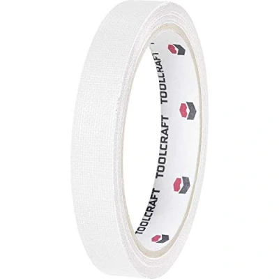 Afbeelding van TOOLCRAFT HEB19L10WC Textieltape Wit (l x b) 10 m 19 mm 1 stuk(s)