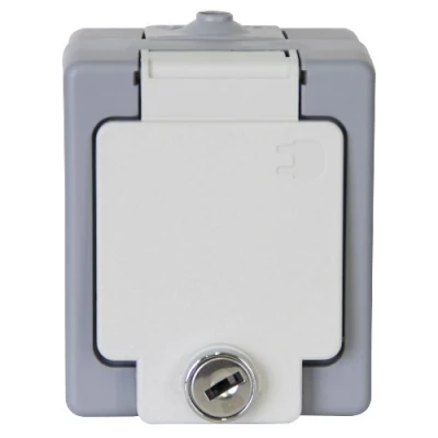 Afbeelding van Kopp 105648002 Veiligheidscontactdoos, 1 voudig, met veiligheidsslot, opbouw vochtige ruimte, standaard