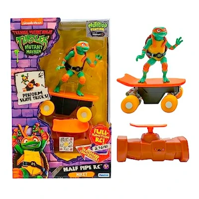 Afbeelding van Teenage Mutant Ninja Turtles Turtle Figuur schildpad Michelangelo geïnspireerd op de film Turtles: Years, afstand bestuurbaar skateboard met