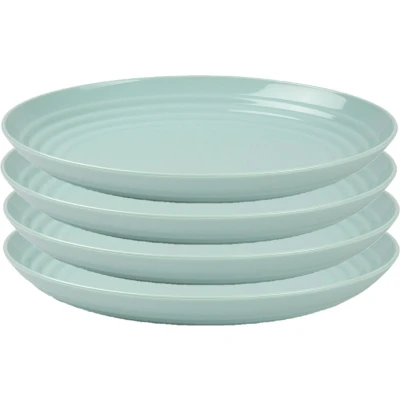 Afbeelding van PlasticForte Rond bord/camping bord 4x D22 cm mintgroen kunststof Dinerborden