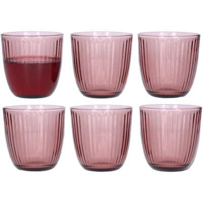 Afbeelding van Glazenset Bormioli Rocco Line Lila 6 Stuks Glas (290 ml)