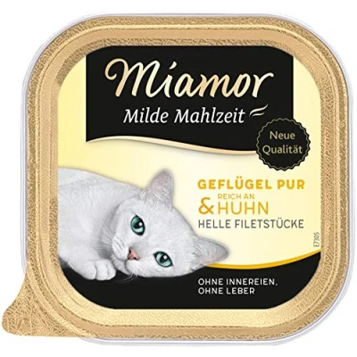 Afbeelding van 16x100g Milde Maaltijd Puur Gevogelte &amp; Kip Miamor Kattenvoer nat