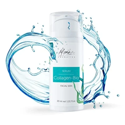 Afbeelding van serum Collageen gezichtsserum voor droge huid bevat zeecollageen, hyaluronzuur anti aging met 99% natuurlijke ingrediënten (30 ml)
