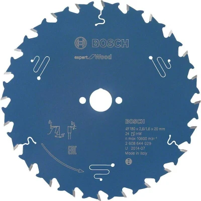 Afbeelding van Bosch Accessoires Cirkelzaagblad expert for Wood 180x20x2.6/1.6x24 T 2608644029