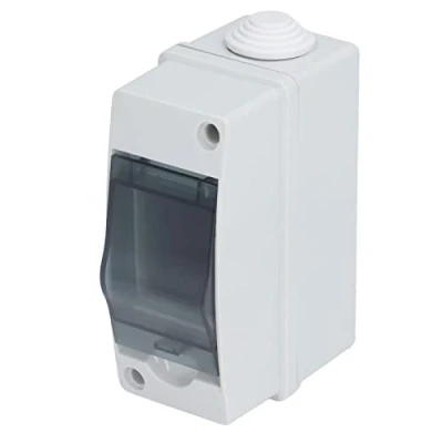 Afbeelding van 2 Weg Distributie Beschermingsdoos, 125 x 55 90mm Ip66 Din Rail Waterdichte Transparante Cover Outdoor Aansluitdoos Voor Binnen Buiten Muur Stroomonderbreker