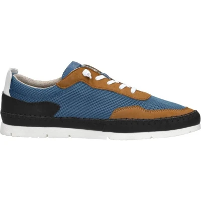 Afbeelding van bugatti Sportieve veterschoenen, Heren, Maat: 40, Blauw Kunststof/ textiel